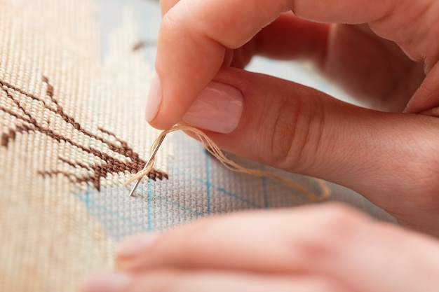 step by step embroidery process